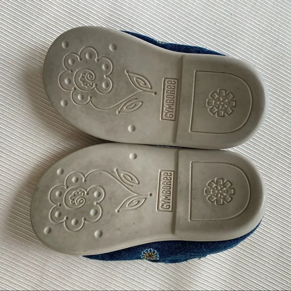 Gymboree Girls Shoes Baby Jean Floral Walking 3